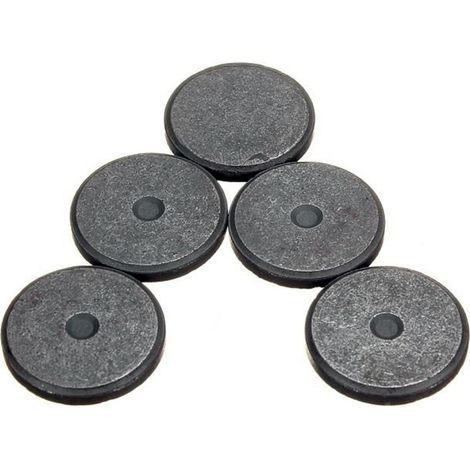 TrAdE Shop Traesio - Set 60 Calamite Tonde 1.9 Cm Magneti Neri Dischetti Decorazioni Foto Fai Da Te -