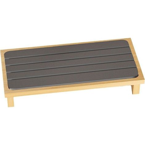 Tapis absorbant de comptoir, bac de récupération d'eau pour lavabo, gris foncé (1/5)