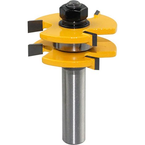 3-teiliges Nutfräser-Set, 1/2"-Schaft, 3 Zähne, Wolframstahllegierung, T-förmiger Holzfräser für die Holzbearbeitung (1/5)