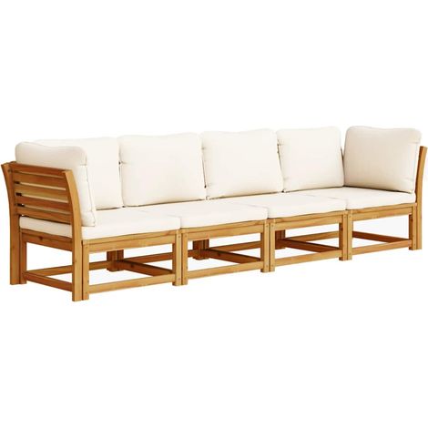 Maison Exclusive - Set Salotto da Giardino 4pz con Cuscini Legno Massello Acacia (1/5)