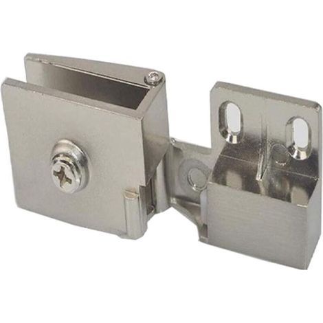 1 pair of frameless glass door hinges, side-mounted glass cabinet hinges, shower door hinges, replacement parts for glass cabinets and doors for furniture (1/3)