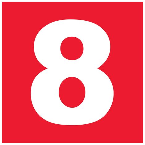 N°8 - 200x200mm - Rigide Rouge - 4220635