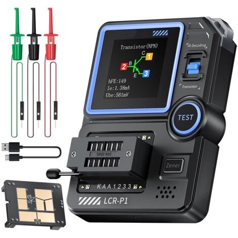 FNIRSI LCR-P1 Transistortester: Testet Kondensatoren, Widerstände, MOS-Feldeffekttransistoren und andere elektronische Bauteile.