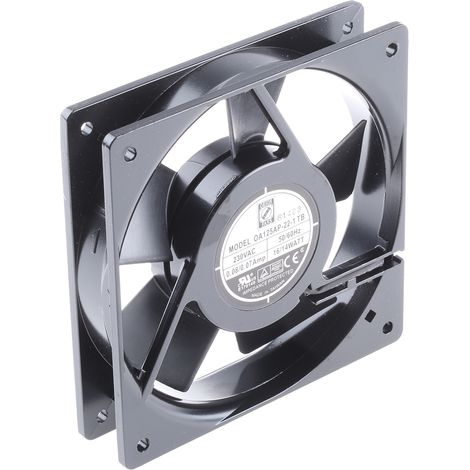 Ventilateur axial RS PRO 230 V c.a., 127.4m³/h, 120 x 120 x 25mm, 14W ( Prix pour 1 ) (1/2)
