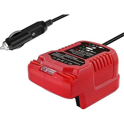 Chargeur de voiture, chargeur portable et prise allume-cigare compatibles avec le chargeur de batterie Milwaukee 18V M18. (1/5)