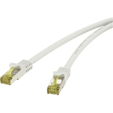 Câble réseau RJ45 CAT 6a S/FTP 1 m gris ignifuge avec cliquet – RF-4149864 Y625661 (1/4)