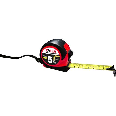 Quintuple metre boitier rouge bi-matiere 25mm - TALIAPLAST - 490705