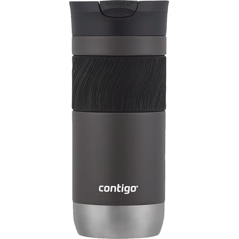 Mug isotherme, en inox avec fermeture, mug à café à emporter, 100% étanche, couvercle compatible lave-vaisselle, sans BPA, conserve au chaud jusqu’à 6 heures, 470 ml (1/5)