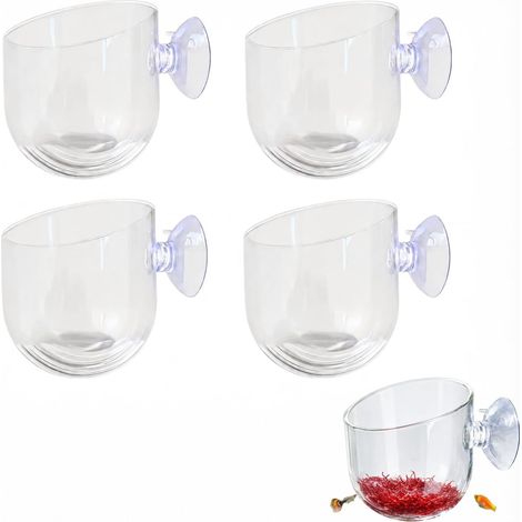Mangeoire Aquarium pour vers de Vase, 4 Pièces avec Ventouses (1/5)