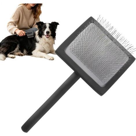 Entwirrungsbürste für Hunde – Selbstreinigender Edelstahlkamm für Katzenhaare, Knoten und Verfilzungen, für den Innenbereich, Zuhause, Bad, Reinigung, Fellpflege, Welpen (1/5)