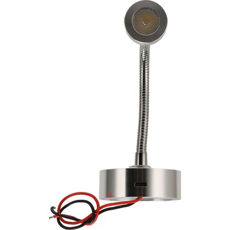 Lampe de chevet LED pour camping-car, USB Type C, 3 températures de couleur, variateur tactile, bonne dissipation de la chaleur, antirouille, lampe de lecture pour camping-car, bateau, camion, voiture (1/5)