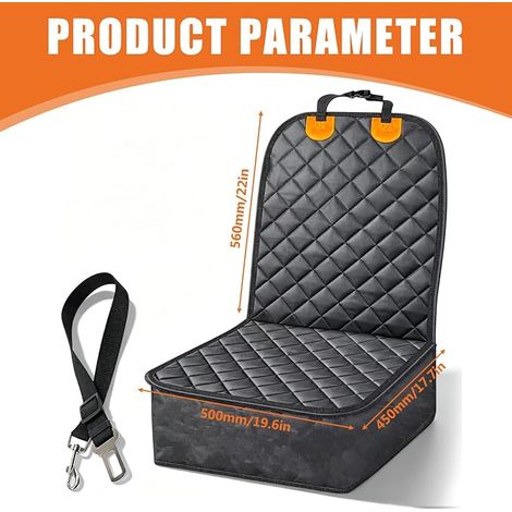 Waterproof Front Car Seat Cover for Dogs, Anti-Scratch, Non-Slip Protection with Seat Belt, Universal Cover for Car SUV Truck (1/4)