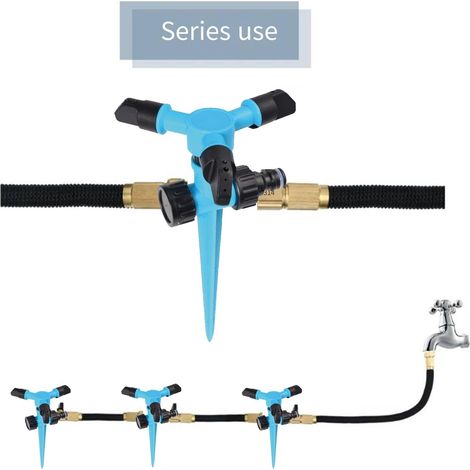 Für 5 Stück Gartensprinkler, Gartensprinkler, automatische Bewässerung für den Garten, oszillierender Sprinkler, Sprinklerbewässerung für Hof, Rasen, Kinder und Garten, zwei Wassersprühmodi, 360 °C