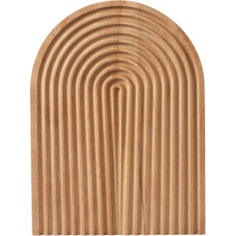 Plateau de service en bois au design ondulé, idéal pour servir du pain et des aliments, notamment des fruits, des desserts, des en-cas, et pour la table de la cuisine.-AquaForge (1/4)