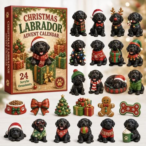 Labrador coffret cadeau calendrier avent 2026 2D boîte surprise