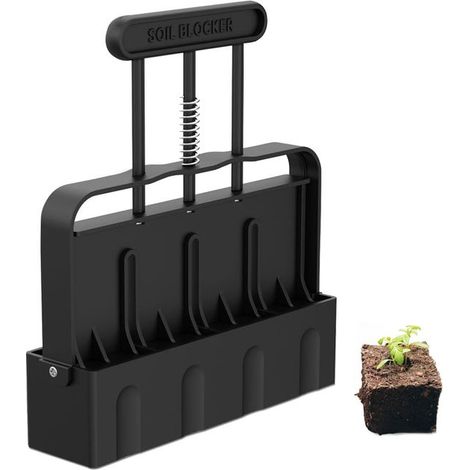 Machine à briqueter le terreau pour semis, machine manuelle à briqueter le terreau, briquettes de terre carrées, outils de jardinage, noir (1/5)