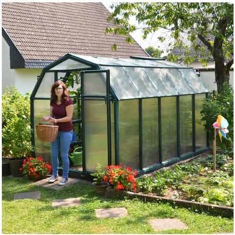 Serre de jardin en polycarbonate Rion Eco Grow 6,65 m², Ancrage au sol Oui (1/5)