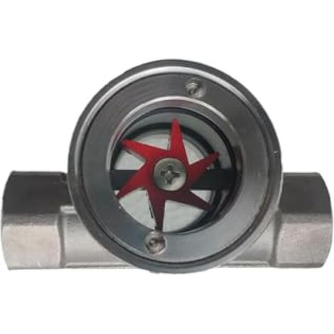 Indicateur de débit industriel en acier inoxydable 304 pour raccords de tuyauterie DN15 (1/4)