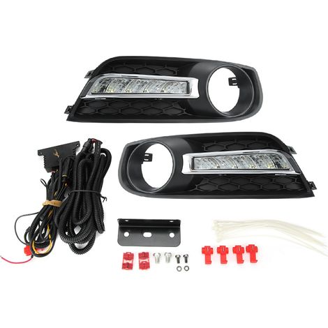 Paire de feux de jour LED 12V DRL compatibles Nissan Tiida 2011-2015 (1/5)