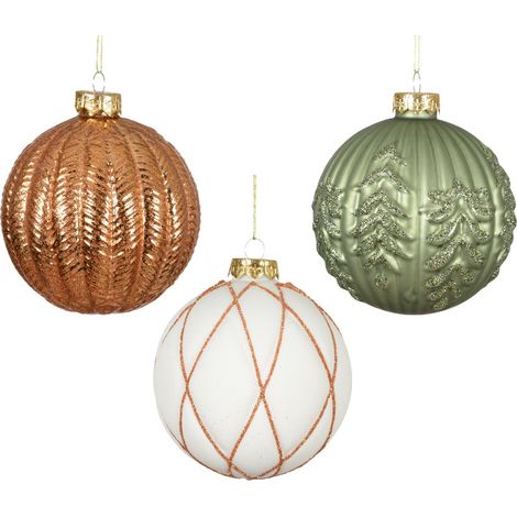 Glitzernde Dekokugel 10 cm in glänzend und matt (1/4)