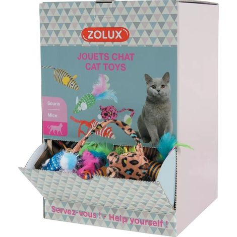 Zolux Set di 132 Giocattoli a Forma di Topo con Piume Decorative