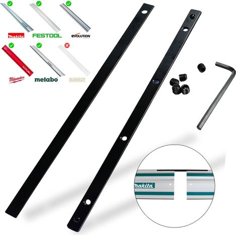 Guide Rail Connector Set For Plunge Circular Saws 1 Pair - Makita Festool Rails (1/5)