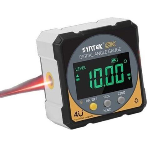 Niveau laser 4 x 90° avec batterie 400 mAh et lignes laser verte horizontales et verticales pour travail du bois (1/4)