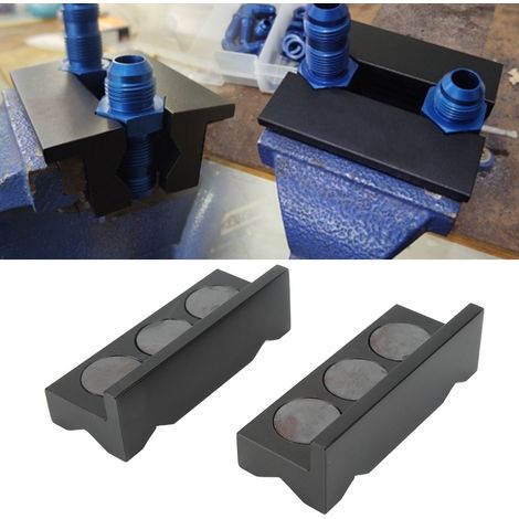 Gefräste Aluminium-Schraubstockbackenplatte mit magnetischem Material (1/5)