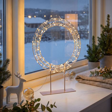 ECD Germany Corona Luminosa LED Ghirlanda da Appoggio Decorazione Natalizia (1/5)