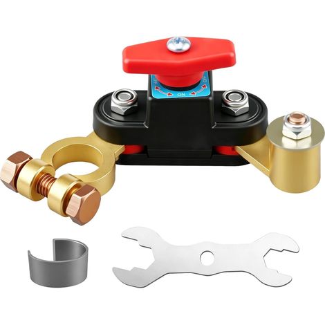 Car Battery Circuit Breaker 12 V-24 V Disconnect Switch Adjustable Rotary Bat, Circuit Breaker Pure Copper Thickened Copper Battery Stop Switch for Car, Motorhome, Boat (1/5)