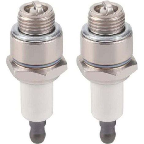Lot de 2 bougies d'allumage RJ19LM pour Briggs & Stratton 796112, 802592, 5095D Champion J19LM-Crezuo (1/4)