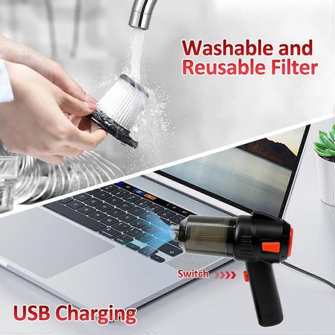 Akku-Handstaubsauger, 3-in-1 Akku-Handstaubsauger für die Reinigung von Haus und Auto, Mini-Handstaubsauger, tragbar