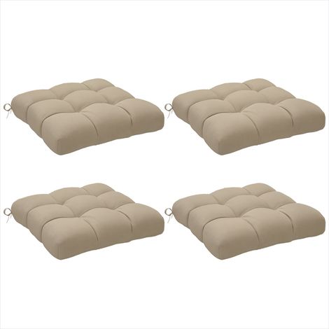 Coussin de jardin Lot de 4 coussins carrés 48 cm assise jardin (1/5)