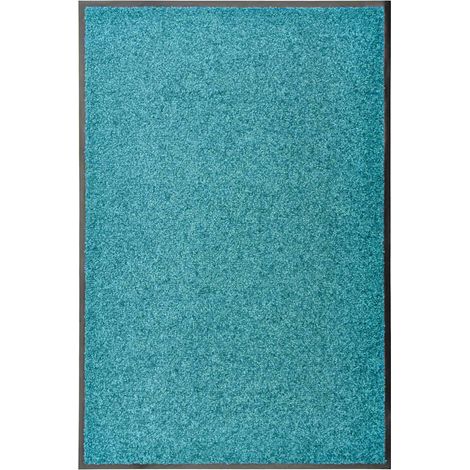 323458 Doormat Washable Cyan 60x90 cm vidaXL