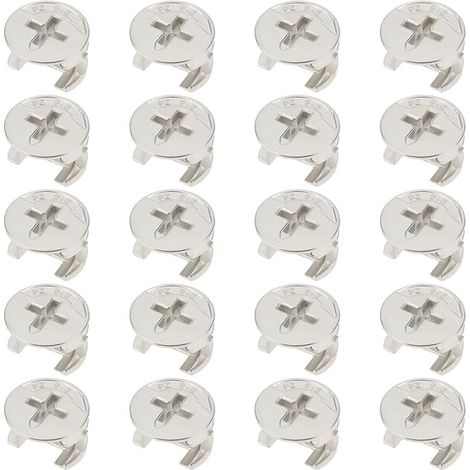 Vis à Came pour Meubles 110630 écrous de Blocage à Came Excentrique 14,3 X 9,3 Mm Vis de Rechange Compatible avec Meubles Argent (1/3)