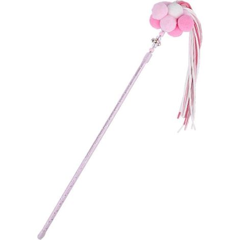 Jouet interactif pour chat Fairy, bâtonnet et balle à ruban amusants pour chat, jeu de sport pour chat et jouet d'intérieur - Rose (1/5)