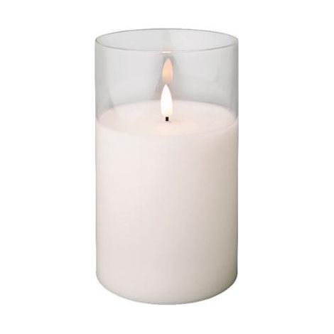 Vela led con vaso de cristal 10xh-17,5 cm - (1/2)