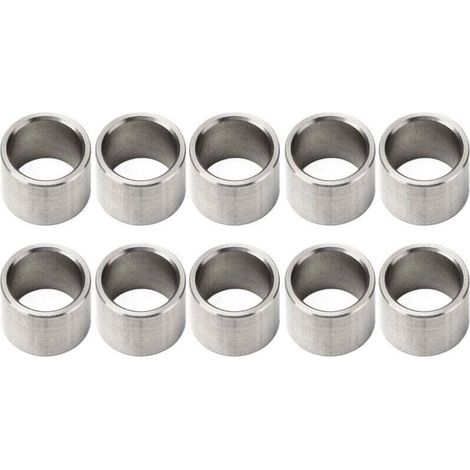 10 PCS Kit d'accessoires de quincaillerie en acier inoxydable, rondelles d'espacement 15 mm de diamètre extérieur 12 mm de diamètre intérieur (1/4)