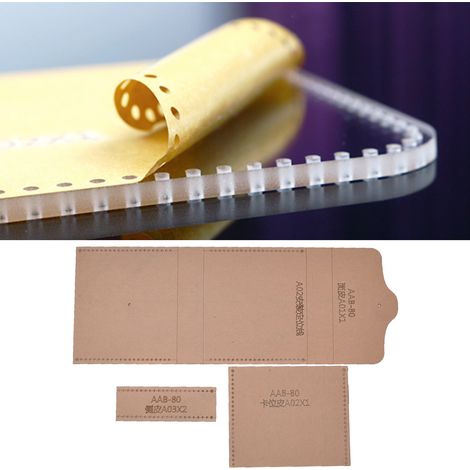 Pochoir acrylique pour création de porte-monnaie en cuir DIY - Modèle de découpe pour pièces (1/4)