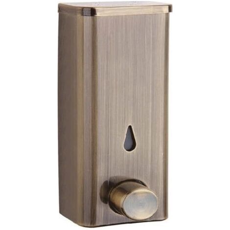 Accessoires de Salle de Bain 304 Savon en Acier Inoxydable Distributeur Mural Poinçon Se Laver Les Mains Bouteille Hôtel Salle de Bains Cuisine Conteneur de, (bronze) (1/4)