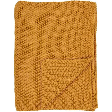 Santos plaid 130x170cm ocre. (1/4)