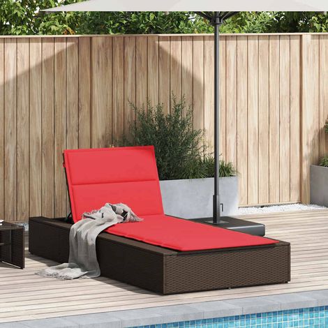 Maison Exclusive - Sonnenliege mit schwebender Auflage Braun Poly
