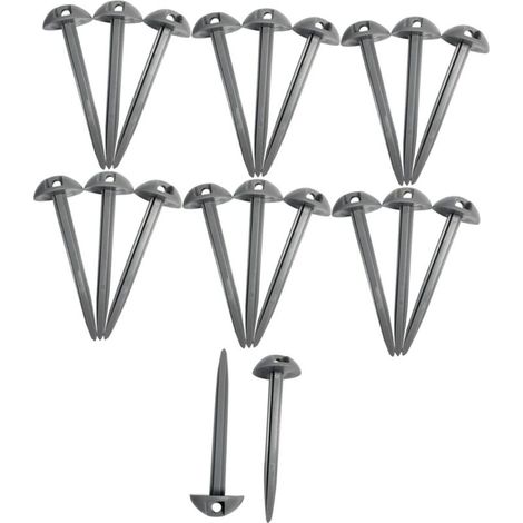 20x Piquets de Tente, 9.5cm Sardines Camping avec Trous,Piquets de Fixation Sol, Tentes Clous Bâche Piquets, pour L’ancrage des Tentes Et L'extérieur, Le Jardinage,Plage Jardin (1/5)