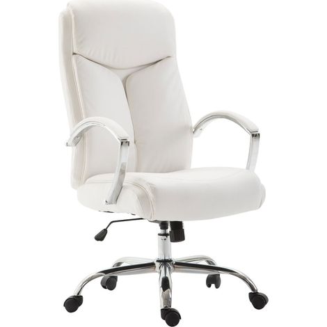 Sedia da ufficio regolabile in materiale sintetico bianco BUR10260