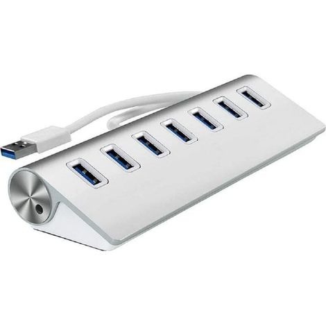 KZQ Hub USB 3.0 en Aluminium, 7 Ports de données USB 3.0 Super Speed, Compatible Windows PC Laptop (1/5)