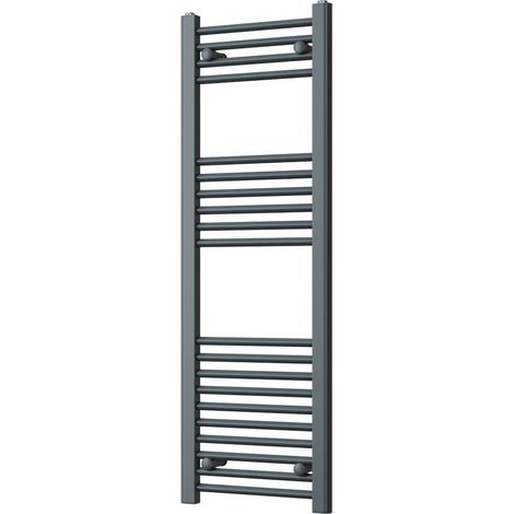 Zennor - Anthracite Heated Towel Rail - H1200mm x W400mm - Straight (1/3)