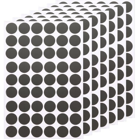 7 Feuilles/378Pcs Autocollants de Bouchon de Trou de Vis Gris Fer (1/5)