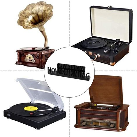 [Porte-disque mural vintage] [Porte-disque mural à monter sur le mur en acrylique] [Space Saving, Acrylic] [2 supports, 195g, 17.8x4.5x3.1cm] (1/5)