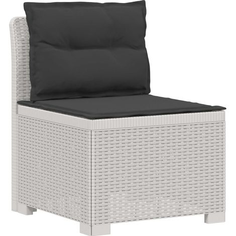 Maison Exclusive - 1-Sitzer Garten-Sofa mit Kissen Rattan-Look PP (1/5)