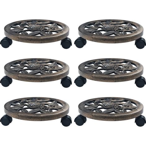 Pflanzenroller 6 Stk. Bronze 30 cm Kunststoff